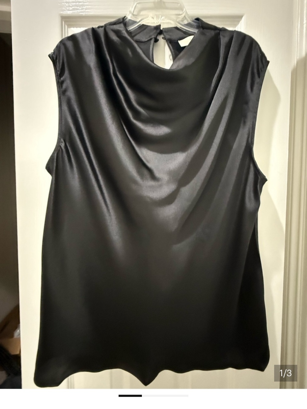 LOFT Satin Cowl Neck Shell blouse